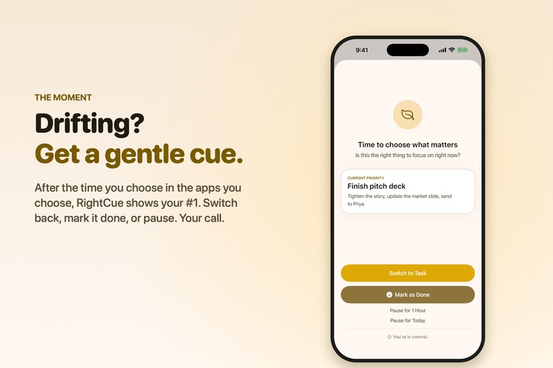 RightCue -  Stay focused – screenshot 3