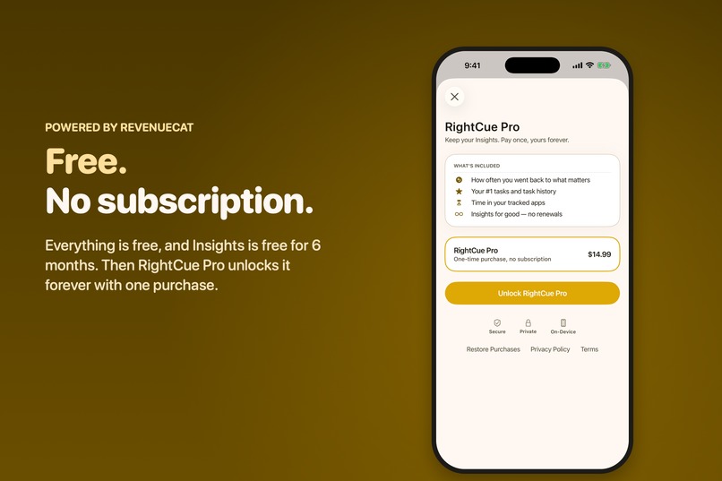RightCue -  Stay focused – screenshot 4