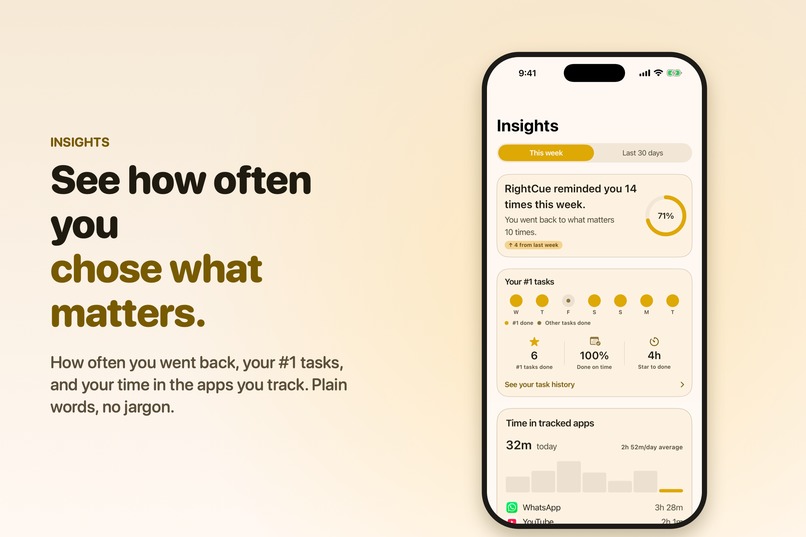 RightCue -  Stay focused – screenshot 5