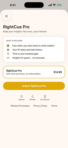 RightCue -  Stay focused – screenshot 8