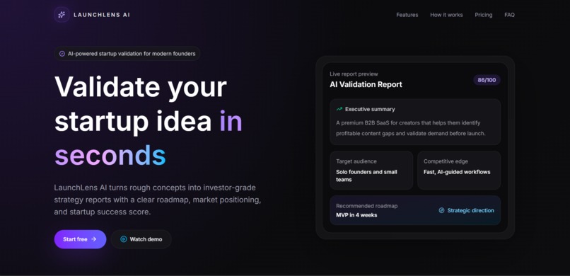 LaunchLens AI – screenshot 1