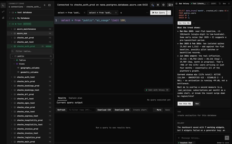 veloxdb – screenshot 2