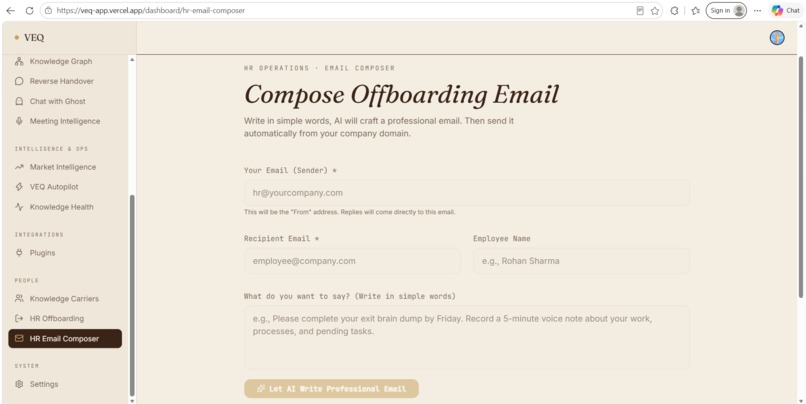 VEQ - The Knowledge Continuity Platform – screenshot 6