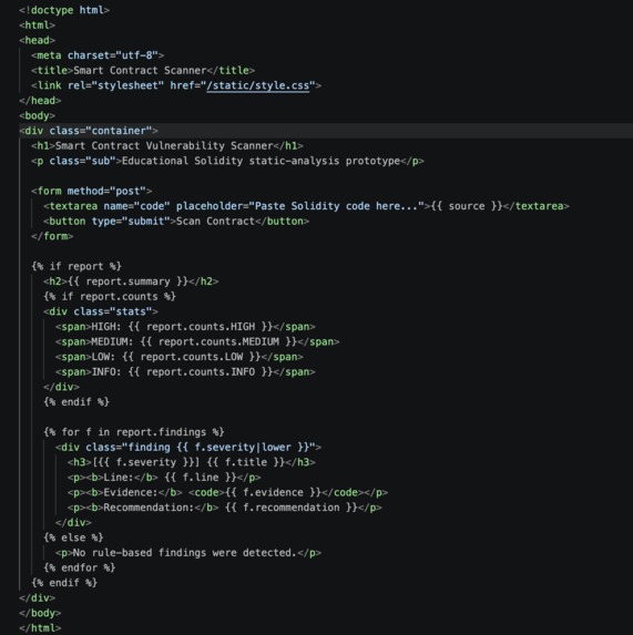 Smart Contract Vulnerability Scanner – screenshot 5