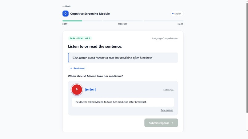 NEUROMORPH – AI Cognitive Care Platform – screenshot 3