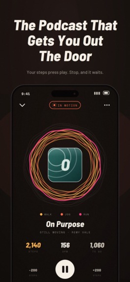 Mosey: Walking Podcast Player – screenshot 1
