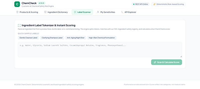ChemCheck – screenshot 1