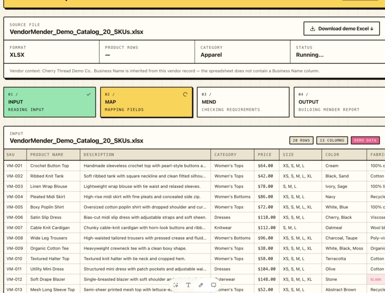 VendorMender – screenshot 2