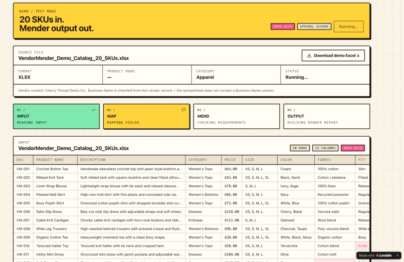 VendorMender – screenshot 2