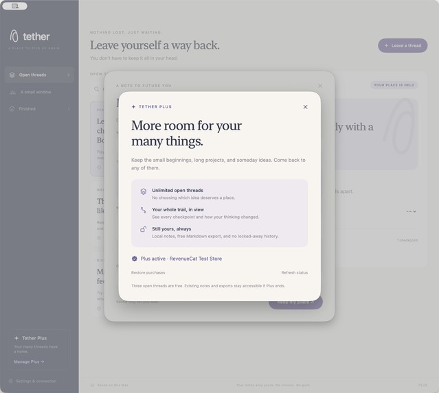 Tether – screenshot 3