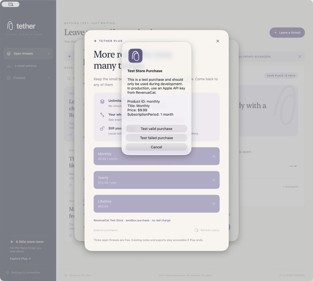 Tether – screenshot 4