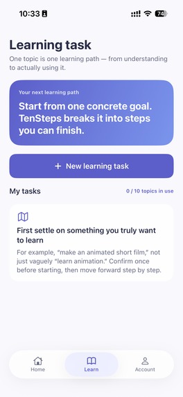 TenSteps – screenshot 2