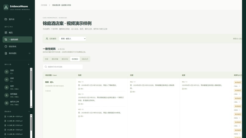 EvidenceWeave – screenshot 2