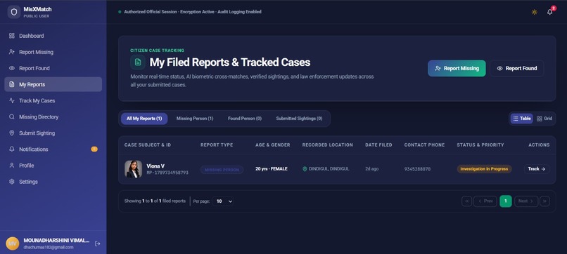 MisXMatch - AI Missing Person Identification Platform – screenshot 11