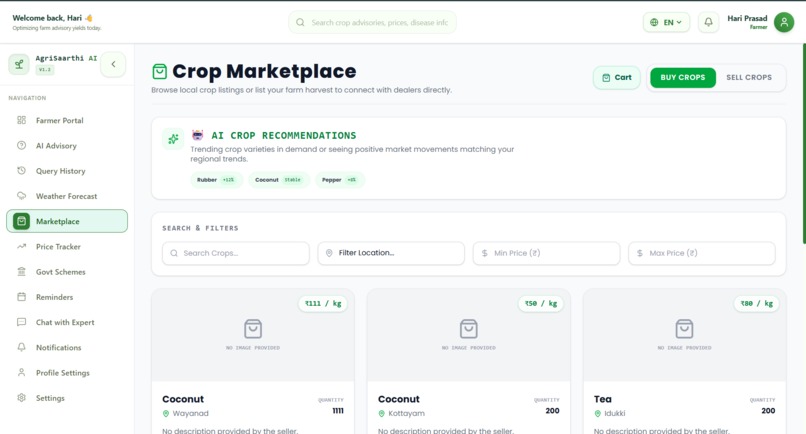 AI-Based Farmer Query Support & Advisory System(AgriSaarthi) – screenshot 7