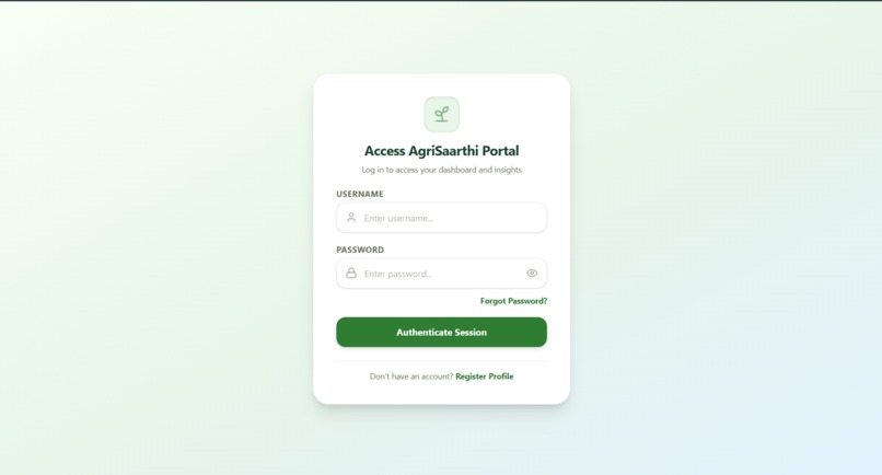 AI-Based Farmer Query Support & Advisory System(AgriSaarthi) – screenshot 1