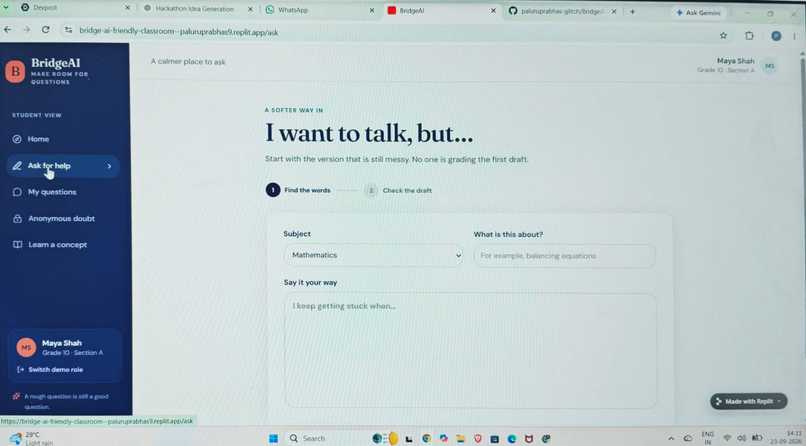 BridgeAI – The Friendly Classroom – screenshot 3