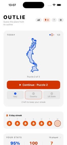 Outlie: Daily Map Puzzle Game – screenshot 2