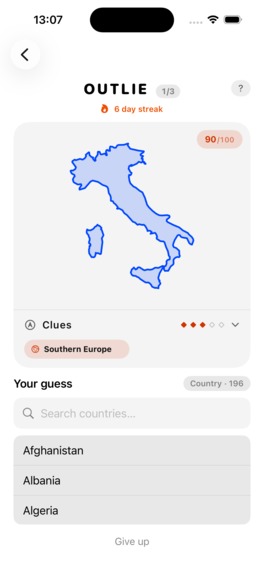 Outlie: Daily Map Puzzle Game – screenshot 4