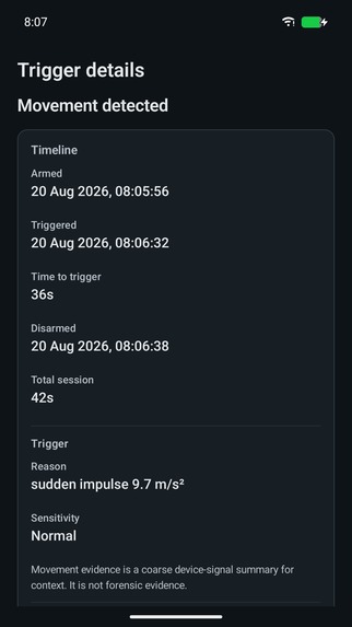 MotionGuard – screenshot 3