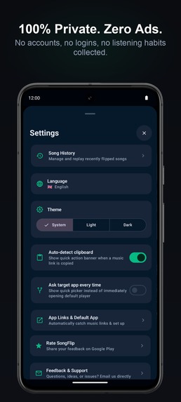 SongFlip – Zero-Click Music Link Redirector – screenshot 6