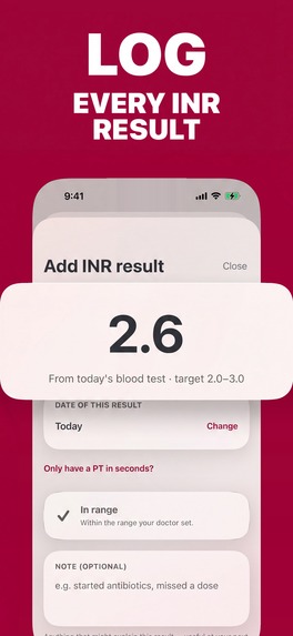 Coagly: Warfarin & INR Tracker – screenshot 1