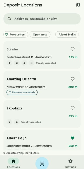 Deposit: bottle return finder. – screenshot 2