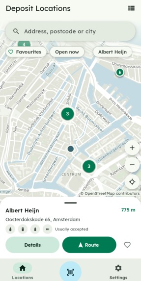 Deposit: bottle return finder. – screenshot 3