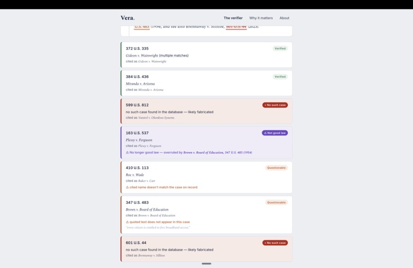Vera — Legal Citation Verifier – screenshot 3