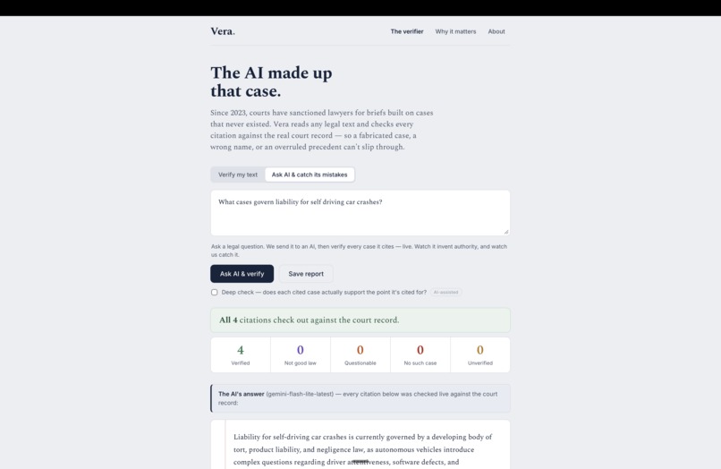 Vera — Legal Citation Verifier – screenshot 5