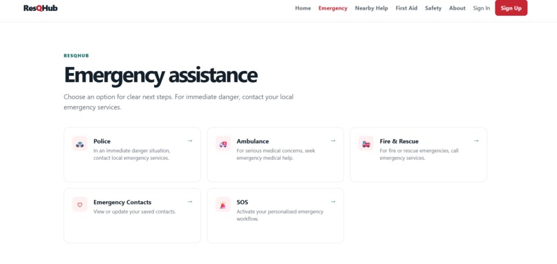 ResQHub – screenshot 2