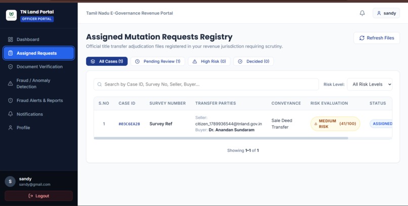 Land Record Mutation and Fraud Anomaly Detection – screenshot 7