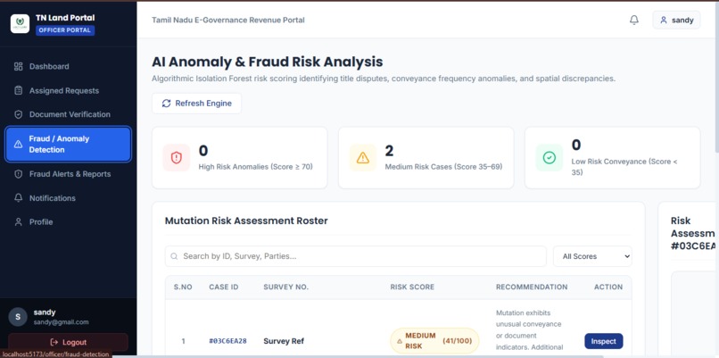 Land Record Mutation and Fraud Anomaly Detection – screenshot 10