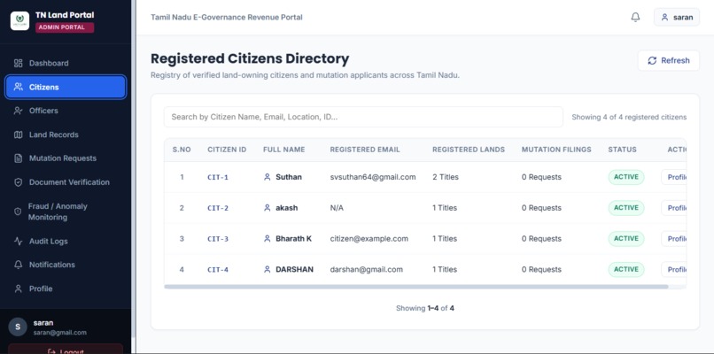 Land Record Mutation and Fraud Anomaly Detection – screenshot 9