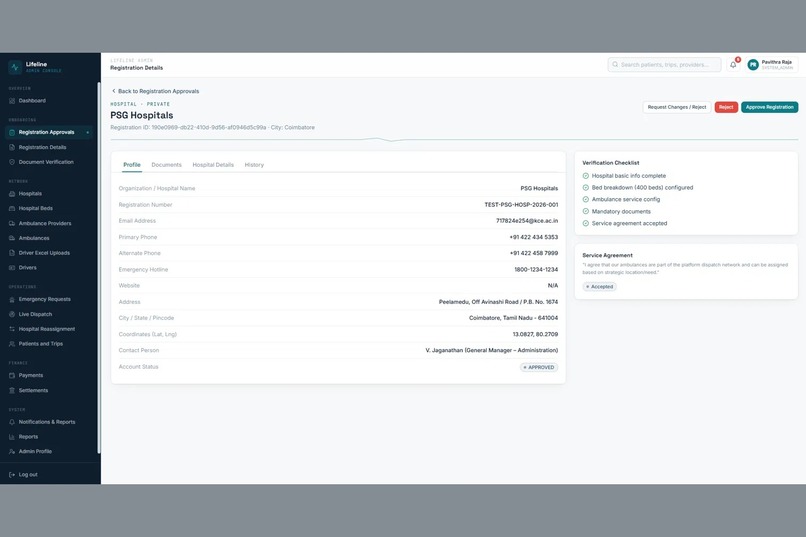 Smart Ambulance Dispatch & Hospital bed Availability System – screenshot 3