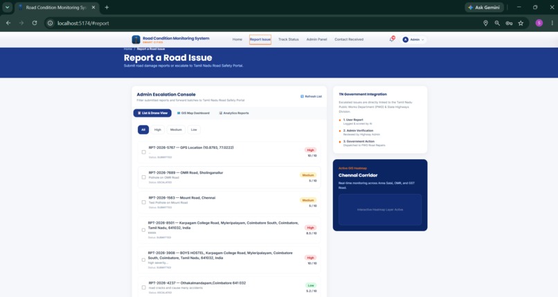 Road Condition Monitoring System – screenshot 7