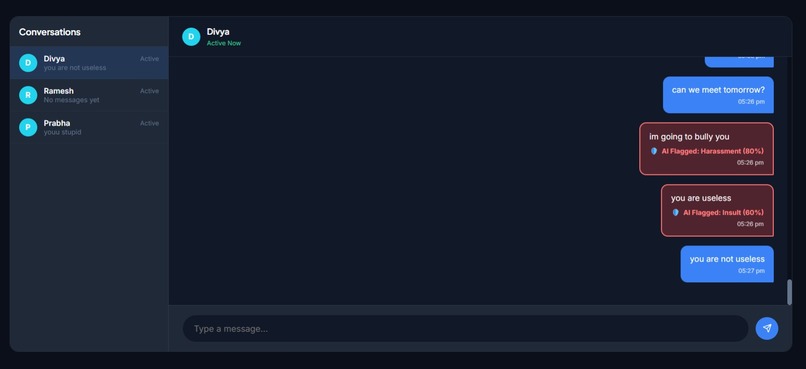 AI BASED CYBERBULLYING DETECTION PLATFORM  – screenshot 3