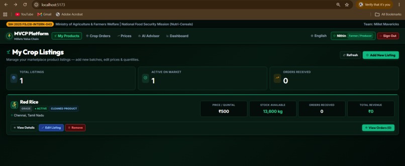 Millet value chain platform – screenshot 15