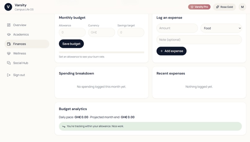 Varsity: An All-in-One Campus OS – screenshot 6