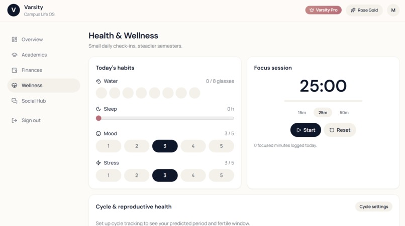 Varsity: An All-in-One Campus OS – screenshot 8