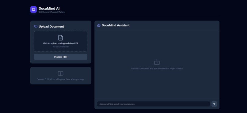 DocuMind AI: RAG Document Assistant Platform – screenshot 1