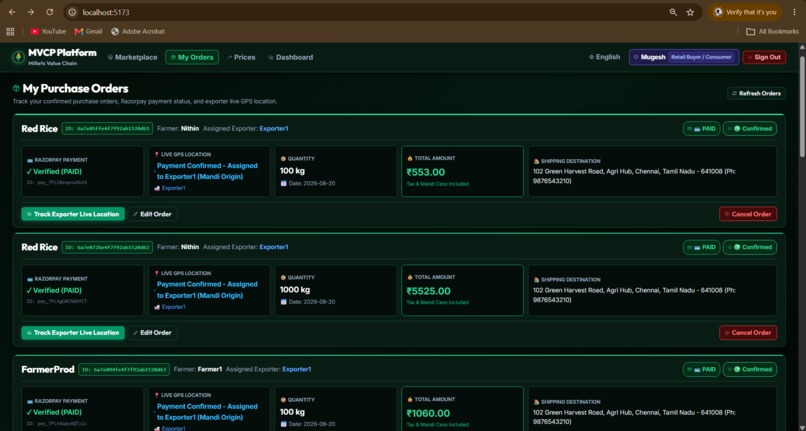 Millet value chain platform – screenshot 7