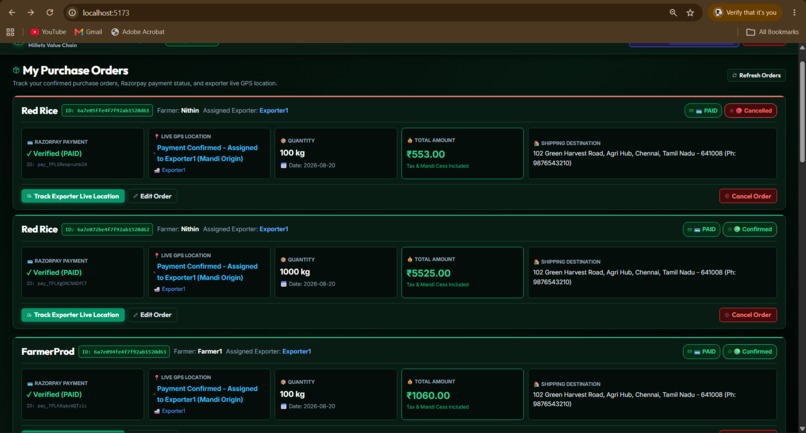 Millet value chain platform – screenshot 8