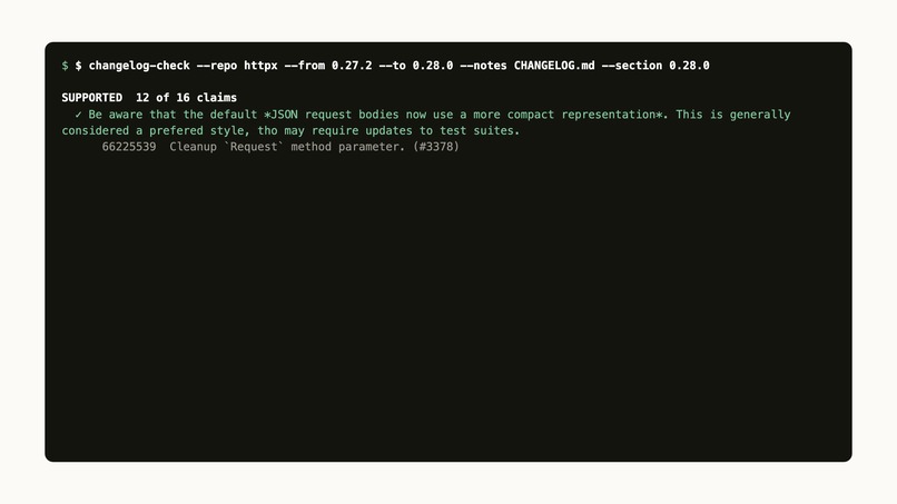 Changelog Check – screenshot 2