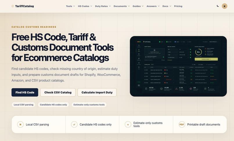 TariffCatalog – screenshot 1