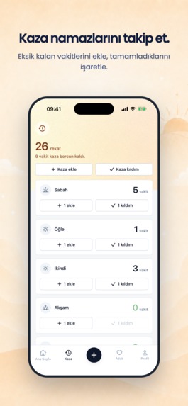 Namaz Takip: Kaza & Adak – screenshot 1