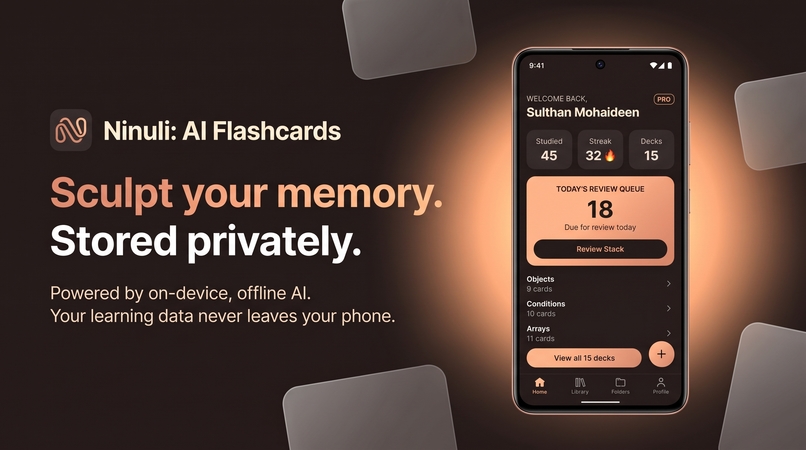 Ninuli: AI Flashcards – screenshot 1