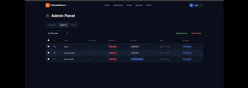 smart pothole detection – screenshot 2