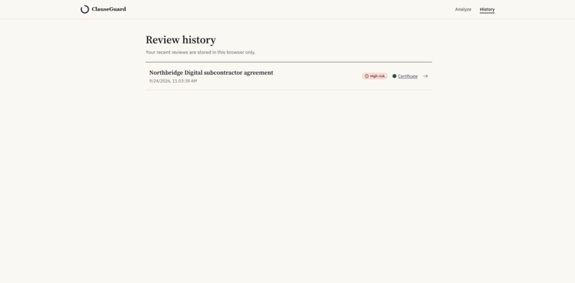 ClauseGuard – screenshot 1