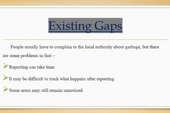 Report garbage through an app 